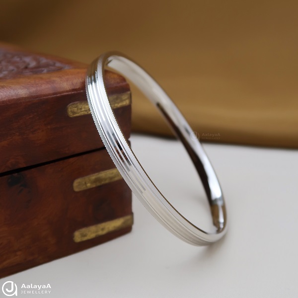 Mens silver kada on sale bangles