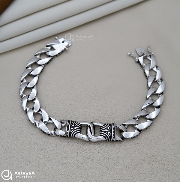 EFFY Collection EFFY® Men's Curb Link Bracelet in Sterling Silver - Macy's